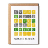 You Mean The Wordle To Me - Wordle Love Card Valentine'S Day Card Anniversary Card - Valentines Day - Wordle Card - Meaningful Gifts, 5 X 7 Inches