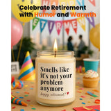 Retirement Gift For Woman, Men, Funny Retired Candle, Happy Farewell Party Decorations 2026, Best Retirement Gifts For Women, Men, Friends, Coworker, Teacher, Boss, Nurse, Colleague, Staff