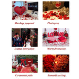 2500Pcs Dark Red Artificial Rose Petals For Romantic Night, Wedding, Party, Anniversary Flower Decorations