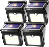4 Pack 28 LED Solar Motion Sensor Lights IP65 Waterproof Wireless Outdoor Security Lights