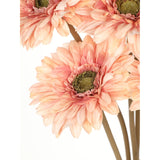 Realistic Fake Flowers Bulk – 6Pcs Gerbera Daisy Artificial Flowers Bouquet, Spring Summer Faux Flowers Indoor For Vase Filler, Wedding Centerpieces, Home & Outdoor Decor, Pink