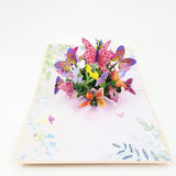 Butterflies Pop Up Greeting Card - Happy Birthday Card, Just Because, Mother'S Day, For Son, Daughter, Kids, Children Butterflies Pop Up Card (Pink)