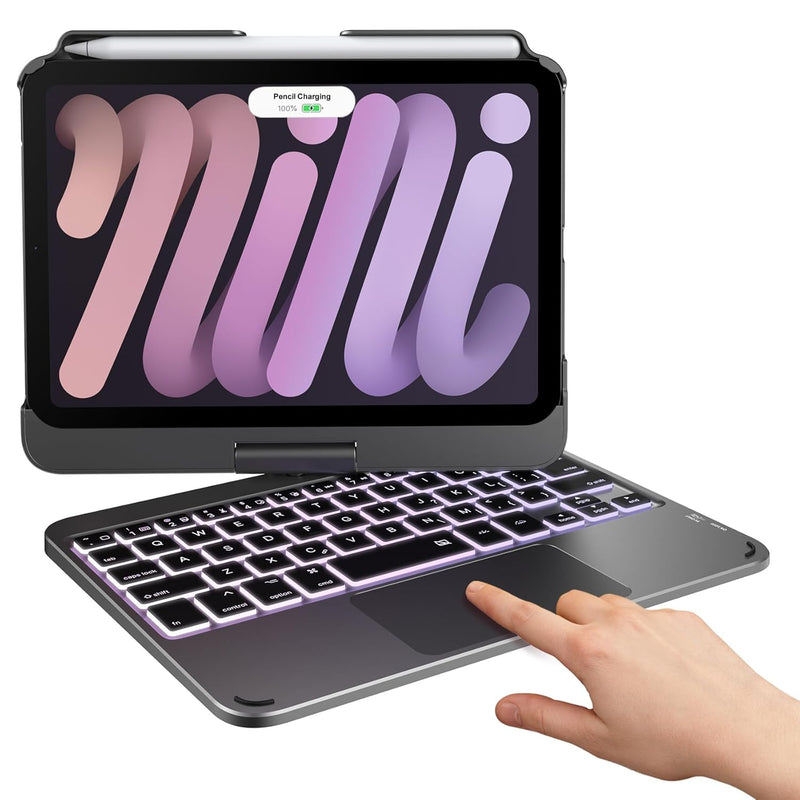 Keyboard Case For Ipad Mini 6 - Trackpad - Wireless Case With Keyboard For Ipa