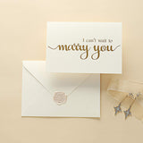 I Can'T Wait To Marry You Wedding Day Card, To Your Bride Or Groom, Gold Foil Notecard Love Note Before I Do(No.3)