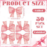 50 Pcs Pink Bow Paper Napkins Bowknot Shaped Coquette Bow Napkins For Halloween Christmas Coquette Party Supplies Bachelorette Decorations Bridal Engagement Baby Shower Tea Party