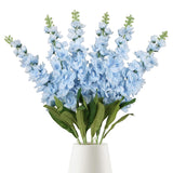 6Pcs Delphinium Artificial Flowers 36.22In Silk Flowers Snapdragon Flowers Hyacinth Artificial Flowers Long Stem Flowers For Wedding Home Floral Centerpieces Decor(Light Blue)
