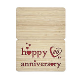 Wooden 26Th Anniversary Card,Handmade 26 Years Wedding Anniversary Greeting Cards,26Th Anniversary Card For Her,Him,Husband,Wife