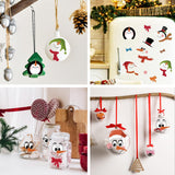 Diy Snowman Face Stickers For Crafts, Christmas Decals For Cups Ornaments Glass Balls Refrigerator Water Bottles