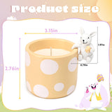 Easter Candles - Sunflower Scented Candle, Polka Dot Candle With Cute Bunny, Easter Decor Gift For Women Girls