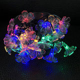 Solar Morning Glory Fairy String Lights, 21Ft/6.35M 30 Led Flower Lights Waterproof String Lights For Gardens Homes Wedd