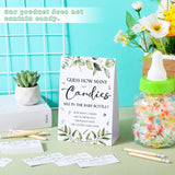 62 Pcs Baby Shower Games Guess How Many Candies Are In The Jar Sign 50 Small Guessing Games 10 Hb Pencils And 1000 Ml Milk Bottle For Baby Shower Gender Reveal Party(Fresh Color,Plant)