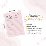 Bridal Shower Games, Advice For The Happy Couple, 25Pcs Minimalist Blush Pink Bridal Game Cards, Wedding Shower Games For Guests, Engagement Bachelorette Party Supplies