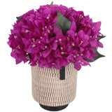 Bougainvillea Artificial Flowers 2 Bundles 17.32" Faux Bougainvillea Silk Flowers Uv Resistant For Outside For Home Wedding Decor(Fuchsia)
