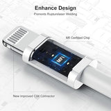 Apple MFi Certified 6FT Lightning to USB Fast Charging Cable for iPhone 14 13 12 11 XS XR 8 iPad Air