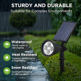 6 Pack Solar Garden Spot Lights Waterproof Warm White Outdoor Pathway Wall Lights