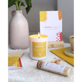 Premium Scented Natural Soy Candle – Lemon, Sweet Milk & Vanilla – Hand-Poured, Vegan, Non-Toxic, Cotton Wick – Uplifting Scented Candle For Home – Smells Like Brighter Days