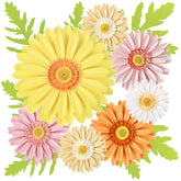 Paper Flowers Decorations For Wall, Giant Daisy Artificial Flowers Bulletin Board Decoration 3D Floral Tissue Paper Flowers Hanging For Wedding Baby Shower Tea Party Backdrop Decor