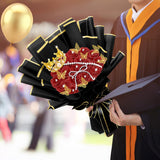 196 Pcs Diy Glitter Roses Bouquet Artificial Flower Bouquet Kit Birthday Gifts Flower Wrapping Paper 3D Butterflies Crowns For Valentine'S Day Wedding Anniversary(Red)