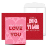 Large Valentine'S Day Greeting Card / 8.5" X 11" Large Greeting Card/Jumbo Hearts Valentine