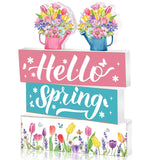 5 Pcs Spring Tiered Tray Decor Flower Book Stack Decor Farmhouse Mini Faux Decorative Books Bundle Easter Decorations For Spring Easter Home Table Centerpieces(Flower)