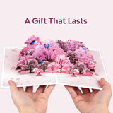 3D Cherry Blossom Pop-Up Birthday Card – Elegant Pink Blossom Trees With Butterflies And Birds – For Spring, Valentine'S Day, Mother’S Day, And Anniversaries – Floral Pop-Up Card For Women