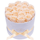 17 Flowers In A Luxury Suede Box, Birthday Gifts For Women, Preserved Flowers, Mothers Day Roses Gift For Mom, Champagne