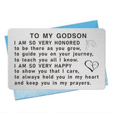 Godson Gifts, Godson Inspirational Engraved Wallet Card