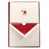 Peanuts Designer Cards Luxe Collection, Gold Foil Embossed Stationary Boxed Set, 10 Blank Cards With 11 Envelopes, All Occasion Greetings, 5.25" X 3.8"