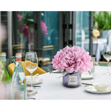 Artificial Flower And Glass Bottle Set, Isn Style, Suitable For Living Room, Dining Table, Office, Wedding, Hotel Banquet And Family Decoration. (Pink Purple)