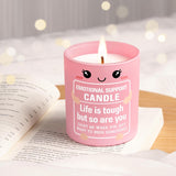 Emotional Support Candle 10Oz, Inspirational, Positive Affirmation, Encouragement, Stress Relief, Valentines Gifts For Women Friends Coworkers, Life Is Tough But So Are You Scented Candles