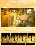 4 Pack 100 LED Battery Operated Fairy Lights with Remote 8 Modes Warm White String Lights