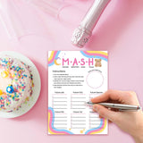 Slumber Party Games - M.A.S.H, Supplies For Girls Pajama Party Favor, Night Games For Teen Adult Birthday, Set Of 20 Sleepover Cards Activity /Sy01