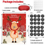 Pin The Nose On The Reindeer Snowman Christmas Party Games Pin Games Set Christmas Holiday Activities Family Adults New Year Xmas Party Supplies