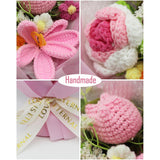 Crochet Tulips Bouquet - Handmade Crochet Flowers, Thoughtful All-Occasion Gift, Wedding, Birthday, Anniversary, Holiday & Home Décor, Ready-To-Gift, Pink