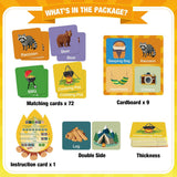 82 Pcs Memory Matching Games Camping Matching Cards Camp Memory Game Concentration Cards For Educational Gifts Family Supplies