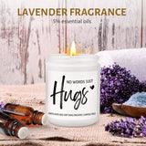 Sympathy Gifts For Loss Of Loved One- No Words Just Hugs Candles, Natural Lavender Scented Candle 9Oz, Get Well Soon, Thinking Of You Gifts, Bereavement Gift For Women Men, Miscarriage Gift For Mother