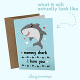 Mother'S Day Card For Mom From Kids Daughter Son | Funny Birthday New Baby Mommy Shark