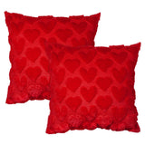 Valentines Pillow Covers 18X18 Inch Set Of 2 Red Throw Pillow Covers Valentines Day Decoration For Holiday Home Bedroom Sofa Decor