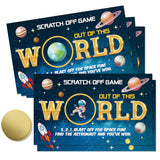 50 Psc Out Of This World Scratch Off Cards, Funny Outer Space Theme Scratch Cards For Birthday Baby Shower Party, Lottery Group Reveal Games Activity Supplies, Galaxy Theme Party Supplies