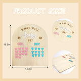 Wooden Baby Gender Reveal Guessing Board - Creative Gender Reveal Party Game Prop,Blue And Pink Guessing Board