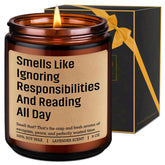 Scented Candle, Book Lover Gifts For Women, Men - Funny Bookish Gifts For Book Lovers, Readers - Cool Valentines Day, Birthday, Reading Themed Ideas For Bookworms, Reader, Librarian, Booklover