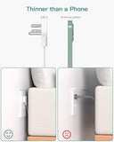 Flat Plug Power Strip with 12 Outlets 3 Sided 5FT Extension Cord 1050J Surge Protector
