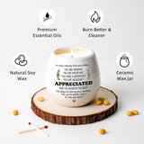 Inspirational Gift Ideas Thank You Gifts For Women Men Friends Coworker Boss Employee Appreciation Gifts Thank You Candle 10Oz Soy Wax Lavendar Scented Candle In Ceramic Jar