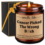 Get Well Candle, Cancer Gifts For Women - Comfort Gifts For Breast Cancer Survivor, Chemo Patients - Funny Mastectomy, Surgery Recovery, After Surgery, Cheer Up, Encouragement Present For Friend