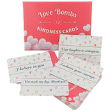 Love Bombs Kindness Cards – 111 Appreciation & Gratitude Cards, Love Notes For Him & Her, Just Because Gifts, Perfect For Valentine'S Day (Red Hearts)