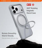 O1S Series 360 Magnetic Stand Phone Case Compatible with iPhone 18 Pro Silver Protective Cover