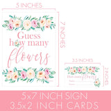 Guess How Many Flowers Party Game – Bridal Shower, Wedding, Baby Shower, Or Birthday Party Game Idea – Floral Party Activity For Guests