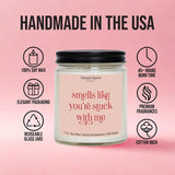 Anniversary Candle Gifts For Women, Wife, Girlfriend - Smells Like You’Re Stuck With Me - Birthday Gifts For Women, I Love My Girlfriend, Wedding Present For Best Friend, Sister Mom - Made In Usa