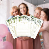Baby Shower Games Gender Neutral, 50 Price Is Right, 50 True Or False Trivia, Greenery Sage Eucalyptus, 2 Games Double Sided Gender Reveal Games For Guests, Baby Shower Party Supplies