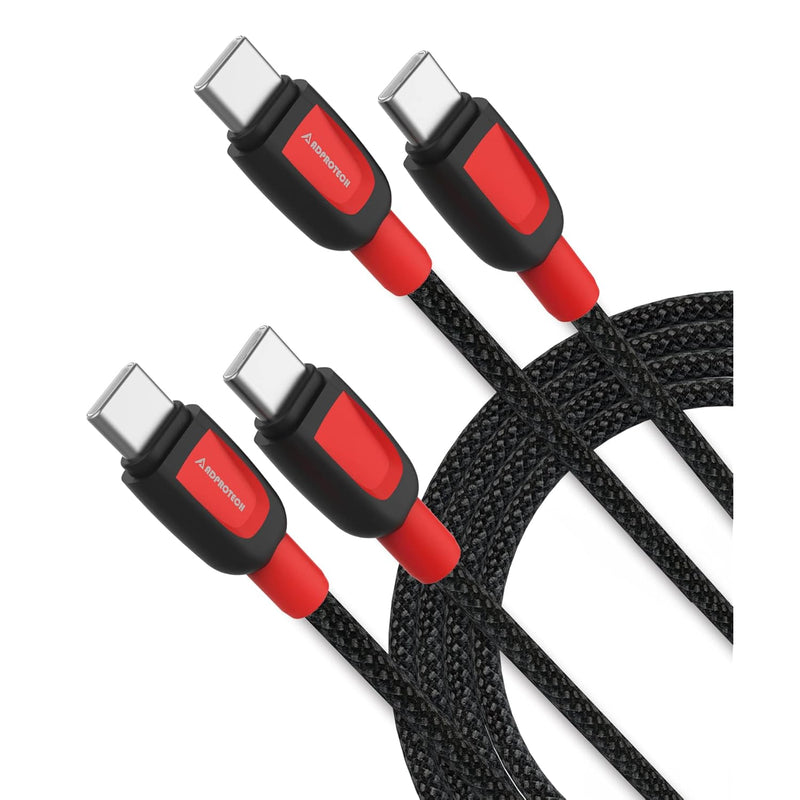 Usb C To Usb C Cable 120W 2-Pack, 6Ft+10Ft Usb Type C Cable Fast Charging Comp